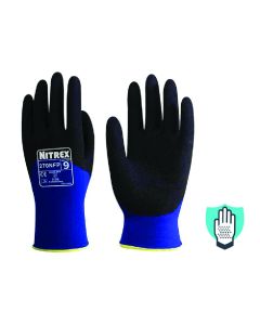 Unigloves Nitrex - Black / Blue 270NFP | 3/4 Coated Grip Gloves
