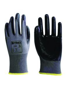 Unigloves Nitrex - Grey / Black 250 | High Dexterity & Grip Gloves