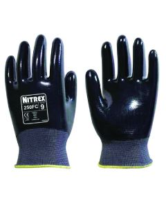 Unigloves Nitrex - Grey / Black 250FC | Fully Coated Nitrile Gloves