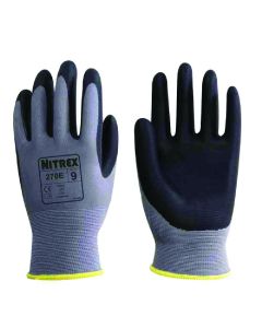 Unigloves Nitrex - Grey / Black 270E | Foam Nitrile Lightweight Gloves