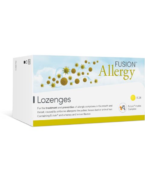 Fusion Allergy Lozenges | Honey & Lemon Flavoured  | Barcode