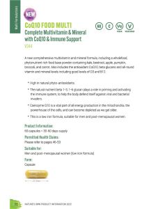 CoQ10 Food Multi, Natures Own, V344