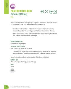 Pantothenic Acid, Natures Own, V106