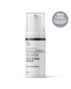 All Natural Colloidal Silver - 50g Antifungal Foot & Nail Cream Label