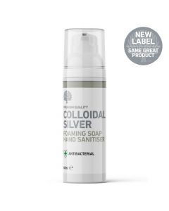 All Natural Colloidal Silver Antibacterial Foaming Soap - 60ml Hand Sanitiser Label