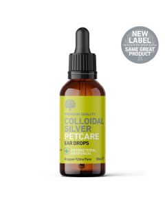 Colloidal Silver Petcare With Essential Oils - 30ml Ear Drops Label