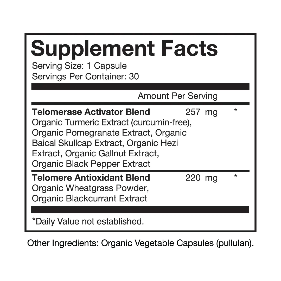 Telo Vital, Supplement Facts